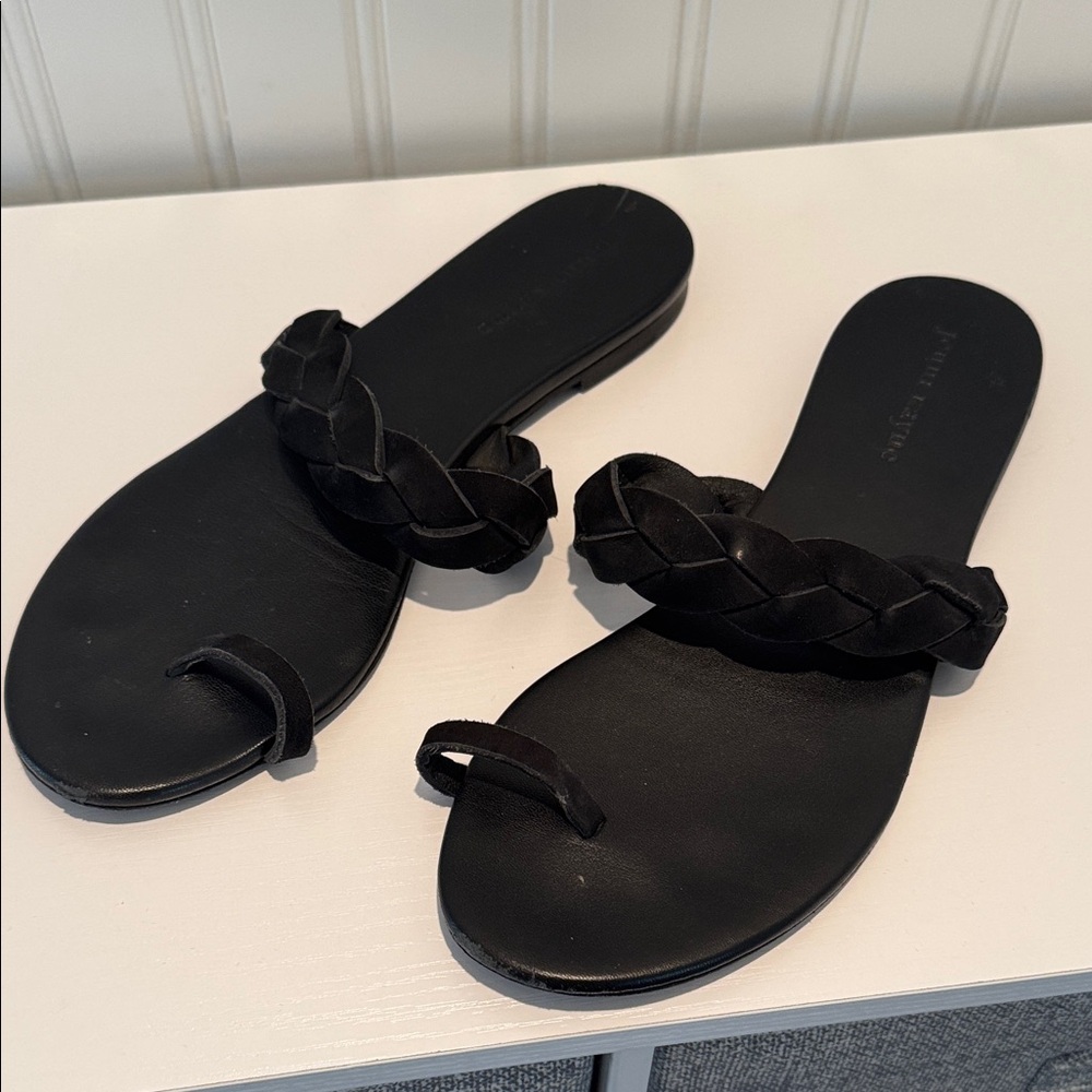 Jenni Kayne Black Braided Sandals